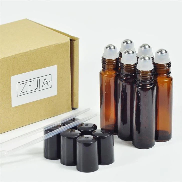 Amber Glass Roller Bottles