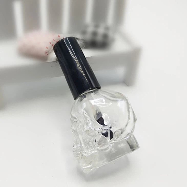 Skull Shape Glass Nail Polish Bottle