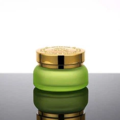 30G смарагдов резбован стъклен буркан