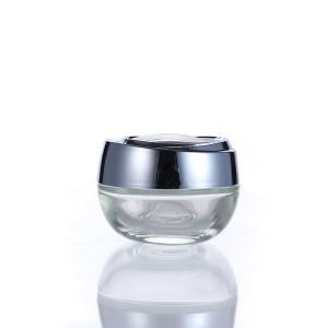 50g Елегантен стъклен козметичен буркан